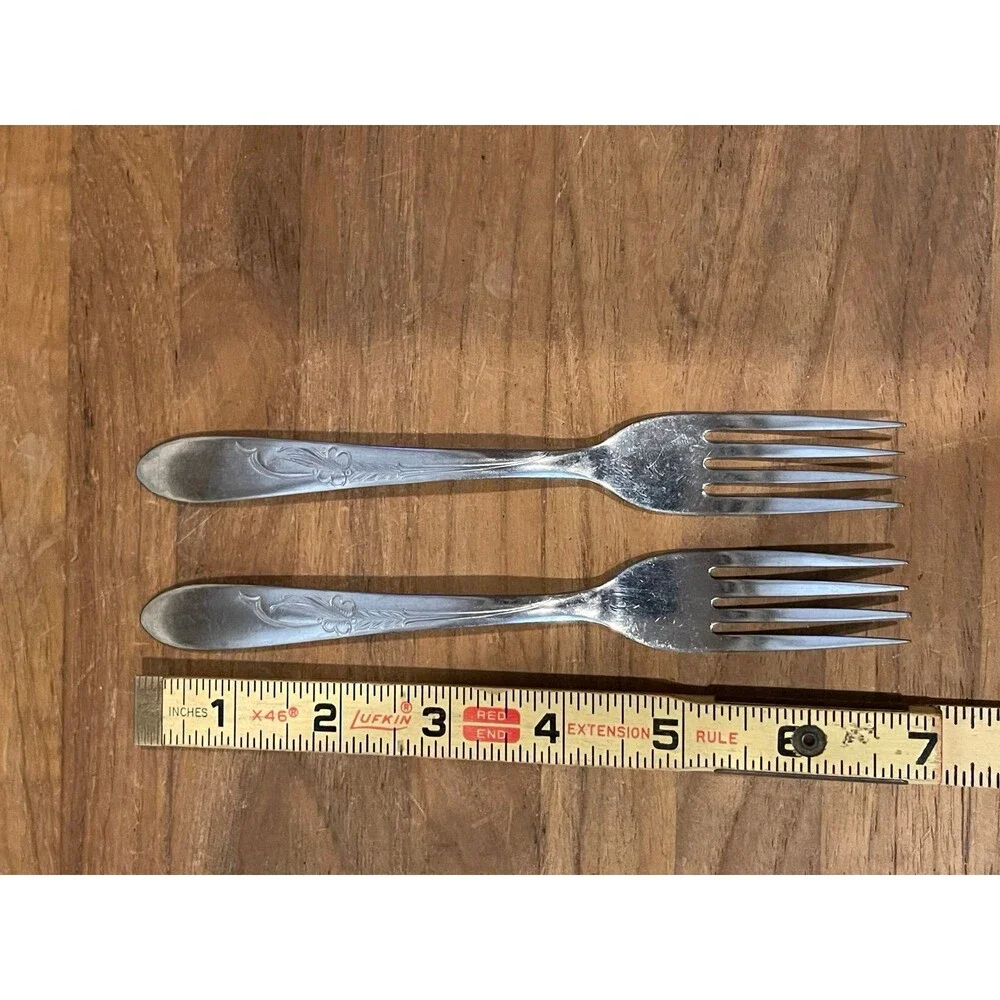 Heather Stainless Steel- Stainless 2 Forks